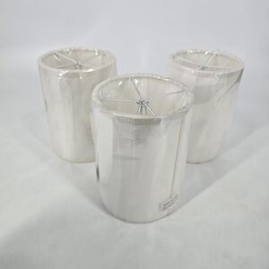Lot of 3 White 6.5" Tall Drum Lamp Shades NEW